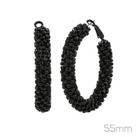 RHINESTONE HOOP EARRINGS