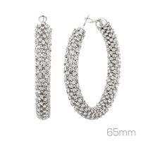 RHINESTONE HOOP EARRINGS