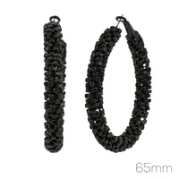 RHINESTONE HOOP EARRINGS