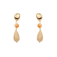 ACRYLIC TEARDROP BEAD DANGLE EARRINGS