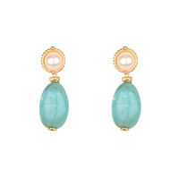 PEARL OVAL DROP EARRINGS