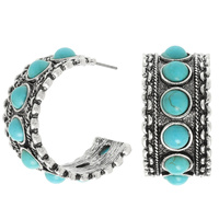 WESTERN HALF HOOP EARRINGS