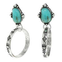 WESTERN AZTEK HALF HOOP EARRINGS