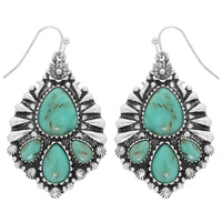 WESTERN TEARDROP CONCHO EARRINGS