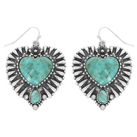 WESTERN HEART CONCHO EARRINGS