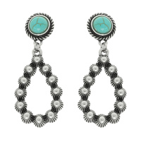 WESTERN TEARDROP CONCHO EARRINGS