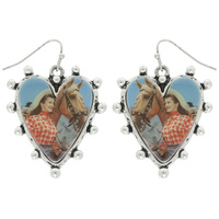 WESTERN COWGIRL HEART EARRINGS