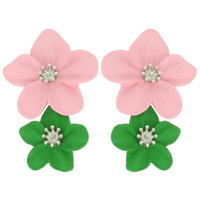 LAYERED FLOWER STUD EARRINGS