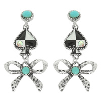 WESTERN SPADE BOW EARRINGS