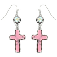 WESTERN CROSS DROP EARRINGS