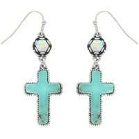 WESTERN CROSS DROP EARRINGS