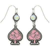 WESTERN TURQUOISE SPADE EARRINGS
