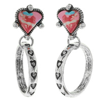 WESTERN HEART HOOP EARRINGS
