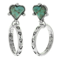 WESTERN HEART HOOP EARRINGS
