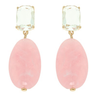 MARBLED OVAL DROP EARRINGS