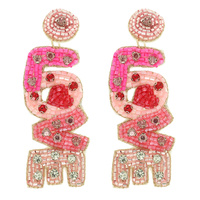 VALENTINE LOVE SEED BEAD EARRINGS