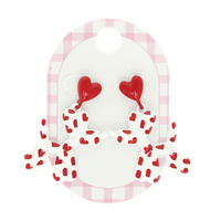 HEART BALLOON DOG EARRINGS