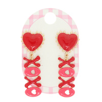 VALENTINE HEART XOXO EARRINGS
