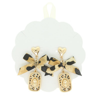 LEOPARD PRINT COWBOY HAT EARRINGS