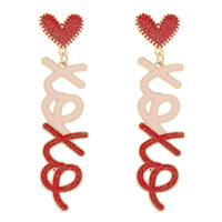 XOXO HEART DROP EARRINGS