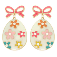 HEART XOXO POST DANGLE EARRINGS