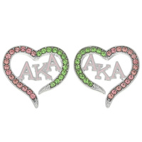 SORORITY HEART STUD EARRINGS
