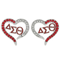 SORORITY HEART STUD EARRINGS