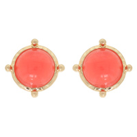 ORBIT CABOCHON STUD EARRINGS