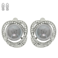 PEARL SWIRL HALO CLIP-ON EARRINGS
