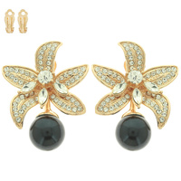 PEARL HALO CLIP-ON EARRINGS