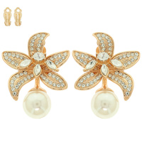 PEARL HALO CLIP-ON EARRINGS