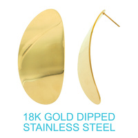 18K GOLD DIPPED STAINLESS DISC POST EARRINGS