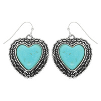 WESTERN HEART DROP EARRINGS
