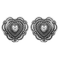 WESTERN HEART CONCHO STUD EARRINGS