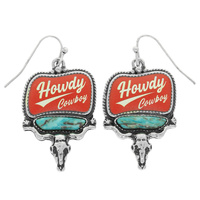 WESTERN HOWDY COWBOY EARRINGS
