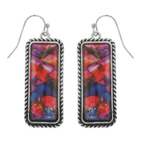 WESTERN RECTANGLE STONE EARRINGS