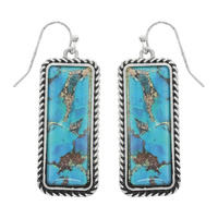 WESTERN RECTANGLE STONE EARRINGS