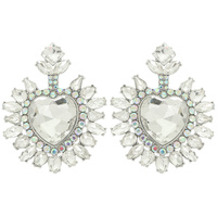 HEART HALO CRYSTAL EARRINGS