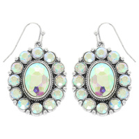 WESTERN OVAL CLUSTER EARRINGS