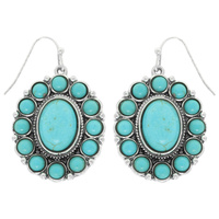 WESTERN OVAL CLUSTER EARRINGS