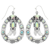 WESTERN HORSESHOE BOOT EARRINGS