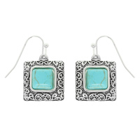 WESTERN FILIGREE SQUARE EARRINGS