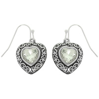 WESTERN FILIGREE HEART DANGLE EARRINGS
