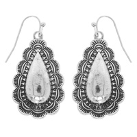 WESTERN TEARDROP CONCHO EARRINGS