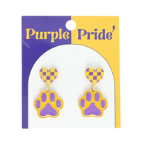 GAMEDAY ENAMEL PAW EARRINGS
