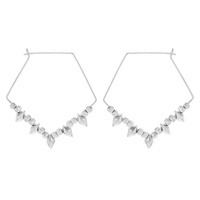 BEAD PENTAGON EARRING