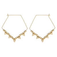 BEAD PENTAGON EARRING