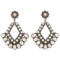 WESTERN TURQUOISE CHANDELIER EARRINGS