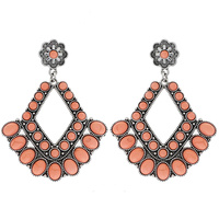 WESTERN TURQUOISE CHANDELIER EARRINGS