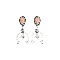 WESTERN PINK SEMI TEARDROP SQUASH EARRINGS